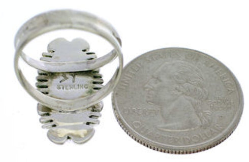 Native American Design Silver Multicolor Ring Size 5-3/4 UX38423